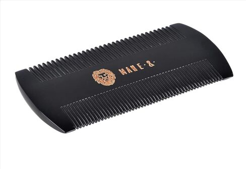 Premium 100% Oxhorn Dual-Action Beard Comb with Genuine Leather Case – the Perfect Beard Grooming Gift for Men by Man & Mane. in Kuwait
