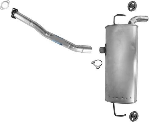 Rear Muffler w/Gasket Hangers for 2010-2013 Hyundai Tucson 11-12 KIA Sportage in Saudi Arabia