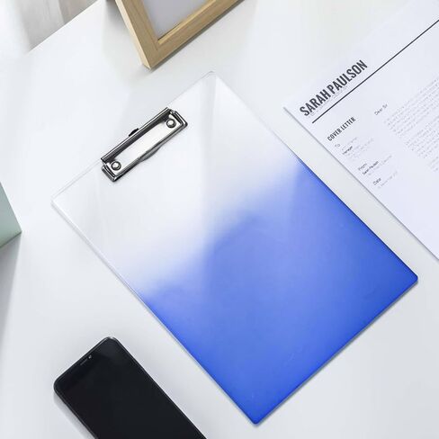 3-Pack Acrylic Clipboards with Gold Clips for A4 Size Clipboard for Office, Stylish Thick Clip Board for School (Lucency Gold-3 Pack) in Saudi Arabia
