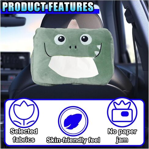 Cute Car Tissue Holder, Cartoon Auto Backseat Large Tissue Box, Car Paper Towel Holder Case, Universal Vehicle Napkin Organization Accessories Fit for Cars (Pig) in Saudi Arabia