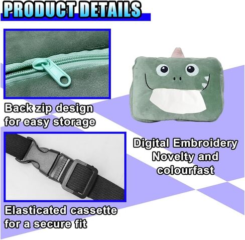 Cute Car Tissue Holder, Cartoon Auto Backseat Large Tissue Box, Car Paper Towel Holder Case, Universal Vehicle Napkin Organization Accessories Fit for Cars (Pig) in Saudi Arabia