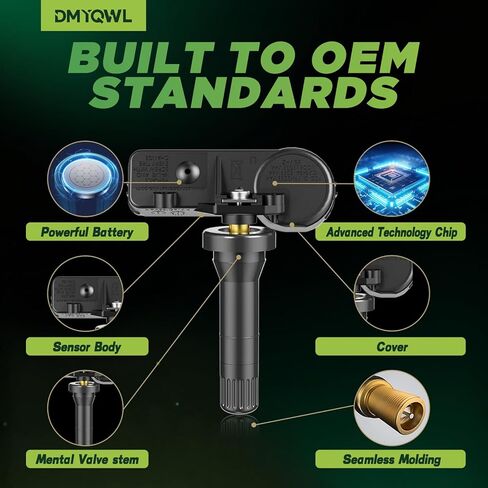 مستشعرات TPMS مبرمجة مسبقًا، 315 ميجاهرتز تناسب Ford F150 (2009-2014)،F250/F350/F450 (2009-2016)، Ford Mustang (2010-2014) - استبدال مستشعر ضغط الإطارات # DE8T1A180AA،9L3Z1A189A(4 قطع) in Kuwait