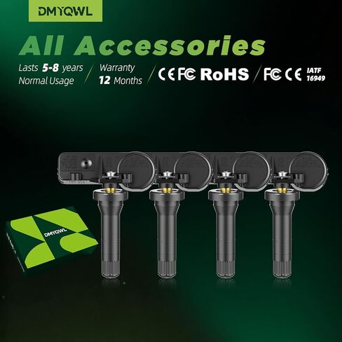 مستشعرات TPMS مبرمجة مسبقًا، 315 ميجاهرتز تناسب Ford F150 (2009-2014)،F250/F350/F450 (2009-2016)، Ford Mustang (2010-2014) - استبدال مستشعر ضغط الإطارات # DE8T1A180AA،9L3Z1A189A(4 قطع) in Kuwait