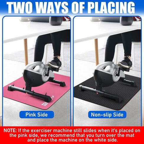 TOBWOLF Non-Slip Workout Mat for Under Desk Ellipticals, Exercise Mat for Ellipse Leg Exerciser Machine, Apply to Foot & Leg Pedal Exerciser for Seniors Fitness, Enhanced Stability & Floor Protection in Saudi Arabia