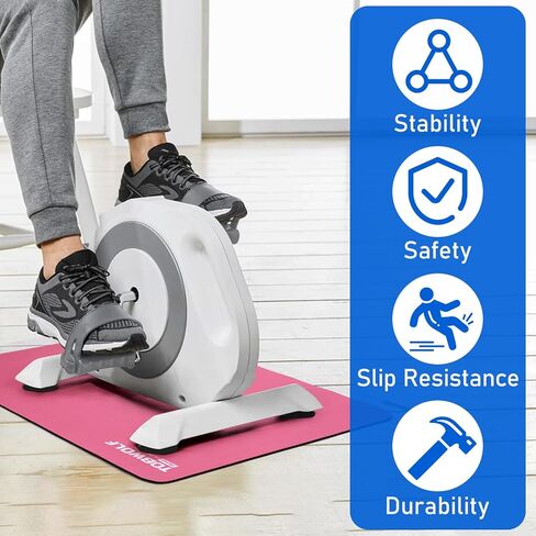 TOBWOLF Non-Slip Workout Mat for Under Desk Ellipticals, Exercise Mat for Ellipse Leg Exerciser Machine, Apply to Foot & Leg Pedal Exerciser for Seniors Fitness, Enhanced Stability & Floor Protection in Saudi Arabia