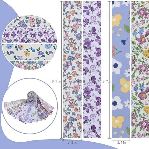 40-Pcs Jelly Rolls for Quilting, Precut Fabric Strips, Cotton Quilting Material, 6 Style Options for Sewing in Saudi Arabia