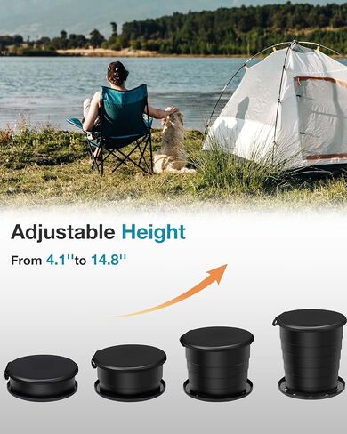 TRIPTIPS Upgrade XXL Retractable Portable Toilet for Camping Height Adjustable Travel Toilet Foldable Camping Toilet Portable Toilet for Adults and Kids, Collapsible Stool in Saudi Arabia