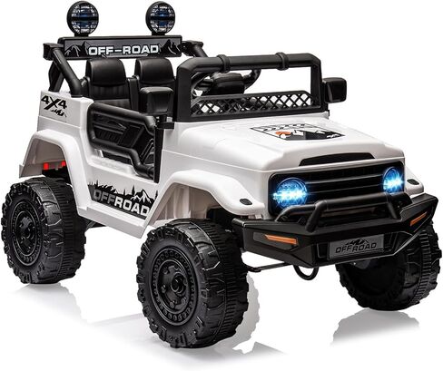 CABIHOME 24v Kids Electric Ride-on Car 2-Seater Off-Road Vehicle Designed for Music, LED Lights, Durable Plastic and Iron Build, Suitable for Children Ages 3-8, Includes 12v7AH Longwei Battery in Saudi Arabia