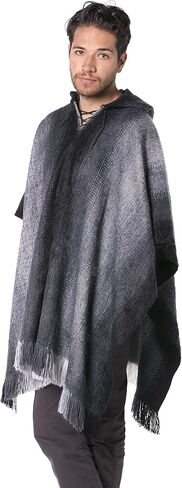 معطف ألبكة بغطاء رأس - أبيض مع خطوط وشراشيب من جامبا in Kuwait