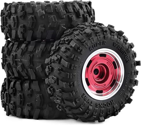عجلات وإطارات Beadlock RC 1.0 بوصة لـ 1/18 TRX4M، 1/24 Axai1 SCX24 RC Crawler، 1.0 إطارات Beadlock مع عجلات ألمنيوم 1.0 RC Beadlock Rims، 4 قطع (برونزية) in Kuwait