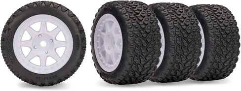 White Mini Rally Wheels with Rally Tires (F&R) in Saudi Arabia