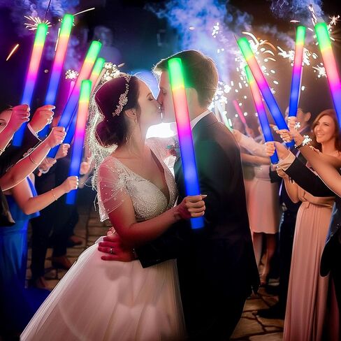 68 عبوة من أعواد التوهج الإسفنجية LED، أعواد توهج الزفاف لدعائم الاستقبال، أعواد مضيئة بيضاء لحفلات الزفاف للبالغين، أعواد إسفنجية مضيئة، حزمة أعواد إضاءة للحفلات، أعواد ضوئية للحفلات الكبيرة. in Kuwait