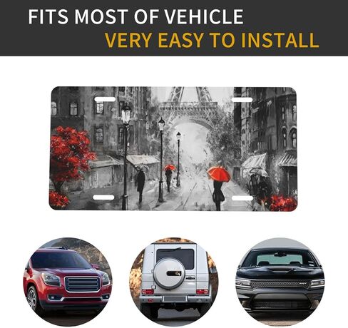 Highland Cow Flower Ink License Plate Cover Front License Plate Frames Aluminum Car Decor Accessory for US Vehicles with 4 Holes Auto Novelty Vanity Tag for Suvs Sedans Trucks Pickup 6 X 12 Inch in Saudi Arabia