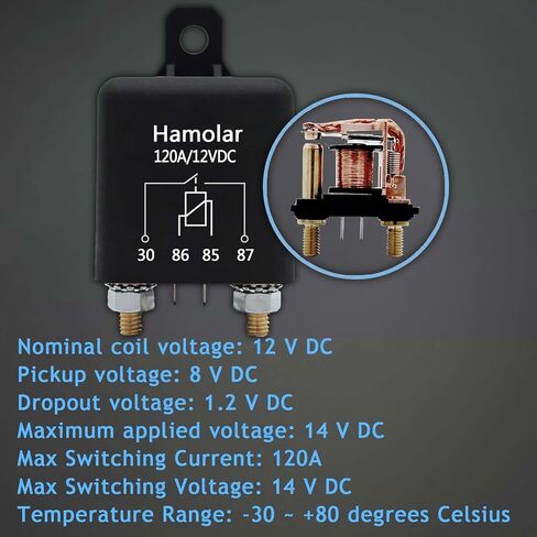4 عبوات 12 فولت تيار مستمر 120 أمبير SPST مفتاح مرحل التشغيل، شديد التحمل 4 أطراف متواصلة، متوافق مع شاحنة القوارب البحرية in Kuwait
