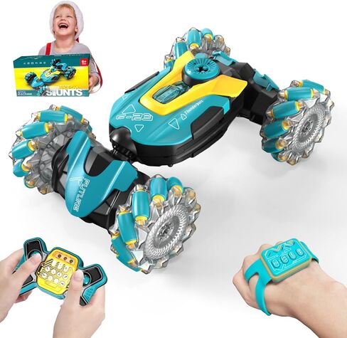 Rc Cars, RC Stunt Car for Kids, Remote Control Stunt Gesture car with Music, Double Sided 360 degreeSpins and Flips Gesture Sensor Toy Cars in Kuwait