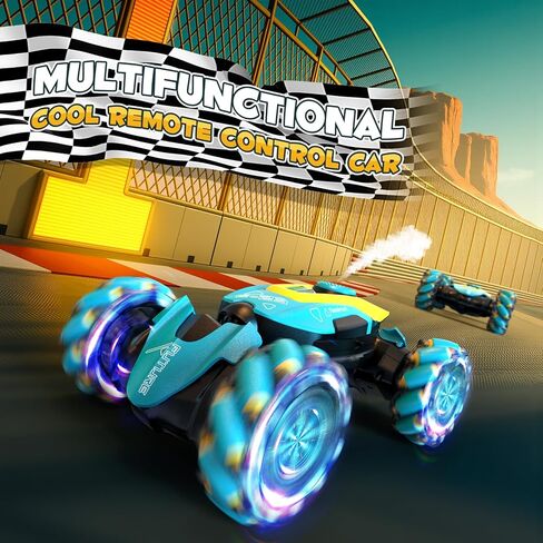 Rc Cars, RC Stunt Car for Kids, Remote Control Stunt Gesture car with Music, Double Sided 360 degreeSpins and Flips Gesture Sensor Toy Cars in Kuwait