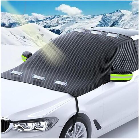 Windshield Snow Cover for BMW 3 Series 320 325 328 330, Windproof Winter Frost Guard Windshield Protector Windshield Cover for Ice and Snow,B in Saudi Arabia
