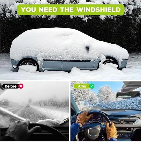 Windshield Snow Cover for BMW 3 Series 320 325 328 330, Windproof Winter Frost Guard Windshield Protector Windshield Cover for Ice and Snow,B in Saudi Arabia