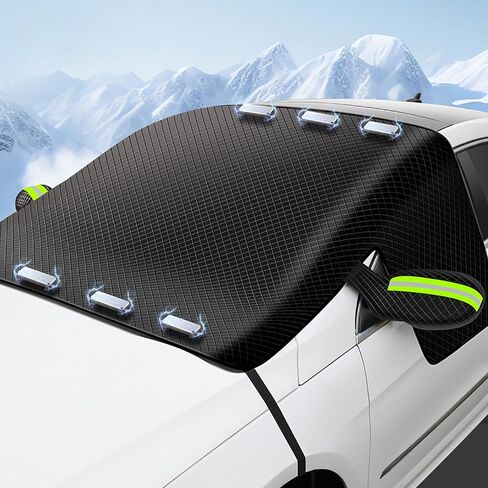 Car Windshield Cover for Subaru Legacy Sedan 2015-2021 2022 2023 2024-pr, Frost Defense Ice Sun Snow Windshield Snow Shield, All-Season Guard with Side Window & Mirror Protection,B Green in Saudi Arabia