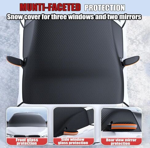 Car Windshield Snow Cover for VW Golf 6 GTI Golf 7 GTI 2000-2024, Magnetic Windscreen Protector Cover, Against Frost Ice, All-Season Guard, Winter Car Front Window Cover A Orange in Saudi Arabia