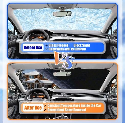 Car Windshield Snow Cover for VW Golf 6 GTI Golf 7 GTI 2000-2024, Magnetic Windscreen Protector Cover, Against Frost Ice, All-Season Guard, Winter Car Front Window Cover A Orange in Saudi Arabia