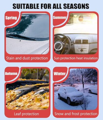 Car Windshield Snow Cover for VW Golf 6 GTI Golf 7 GTI 2000-2024, Magnetic Windscreen Protector Cover, Against Frost Ice, All-Season Guard, Winter Car Front Window Cover A Orange in Saudi Arabia