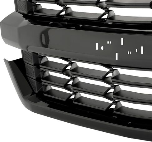 مجموعة الشبكة الأمامية متوافقة مع 2016-2019 تشيفي شيفروليه سيلفرادو 1500 بديلة لـ 84134049 بلاستيك الشواية الأمامية (ABS) باللون الأسود in Kuwait