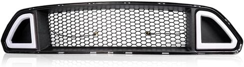 PIT66 Front Hood Upper Grille Grill with White DRL LED Light Compatible with Ford Mustang 2013-2014 (Except Shelby Trims) DR3Z8200AB, FO1200590 in Saudi Arabia