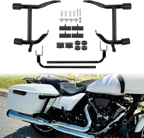 شريط حماية السرج - PSLER Road Glide Saddlebag Guards Street Glide Rear Crash مناسب لـ 2023-2024 Street Glide Road Glide FLTRX FLHX FLTRXSE FLHXSE FLTRXSTSE in Saudi Arabia