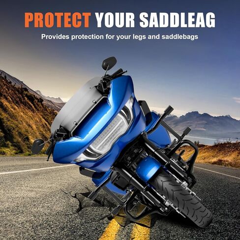 شريط حماية السرج - PSLER Road Glide Saddlebag Guards Street Glide Rear Crash مناسب لـ 2023-2024 Street Glide Road Glide FLTRX FLHX FLTRXSE FLHXSE FLTRXSTSE in Saudi Arabia