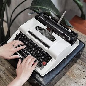 Manual Traditional Typewriter, Retro Style Manual Typewriter, Classic Word Processor, Perfect for Writing Novels Anywhere in Saudi Arabia