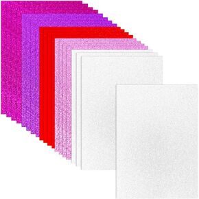 20 Sheets Green Glitter Cardstock 8.5 x 11 Inches, Heavyweight 250gsm Premium Sparkling Card Stock Paper for Card Making DIY Craft Party Decoration School Student Supplies (Green) in Kuwait