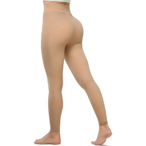 KBVOT Fleece Lined Tights Women Sheer Fake Translucent Winter Thermal Pantyhose Opaque Warm Thick High Waist Leggings(XS-2XL) in Kuwait