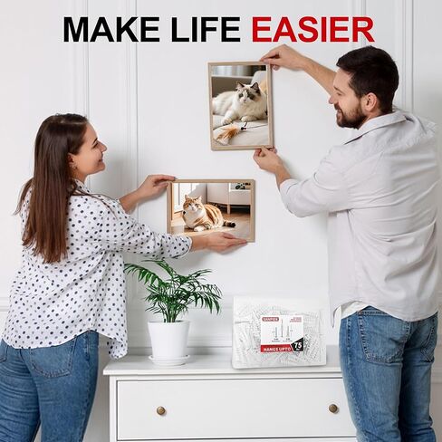 Wall Hanging kit, Suitable for Wall Art Decor Frame Curtain Rods, 120 Pieces #8 Gypsum Board Anchor Replacement Picture Hangers, 60 Drywall Anchors and 60 8 x 1-1/4'' Screws, in Saudi Arabia