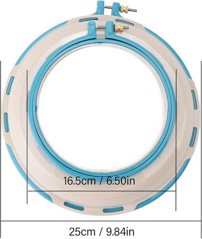 Embroidery Hoop Stand, Double Sided Punch Needle Stand Sewing Needlepoint Frame 16.5cm 25cm Cross Stitch Holder for Quilting (Lake Blue) in Saudi Arabia