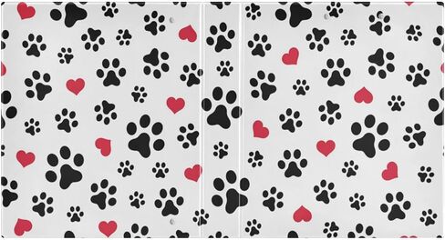 YETTASBIN Dog Paw 3 Round Ring Binders with 3 Interior PVC Clear Pockets, Waterproof Durable Basic Binders with Anti-Slip Metal Clip, Versatile Binders Holds 200 Sheets, 1 Pack in Saudi Arabia