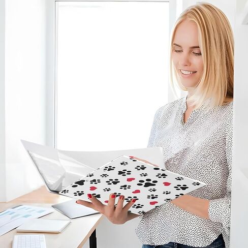 YETTASBIN Dog Paw 3 Round Ring Binders with 3 Interior PVC Clear Pockets, Waterproof Durable Basic Binders with Anti-Slip Metal Clip, Versatile Binders Holds 200 Sheets, 1 Pack in Saudi Arabia