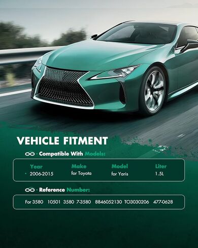 مكيف هواء مكثف SCITOO متوافق مع 2006-2015 لسيارة Toyota Yaris 1.5L Replace3580, 10501 in Saudi Arabia