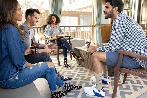 HotSox Men's Autumn Leaves Socks 1 Pair, Navy, Men's 10-13 Shoe in Kuwait