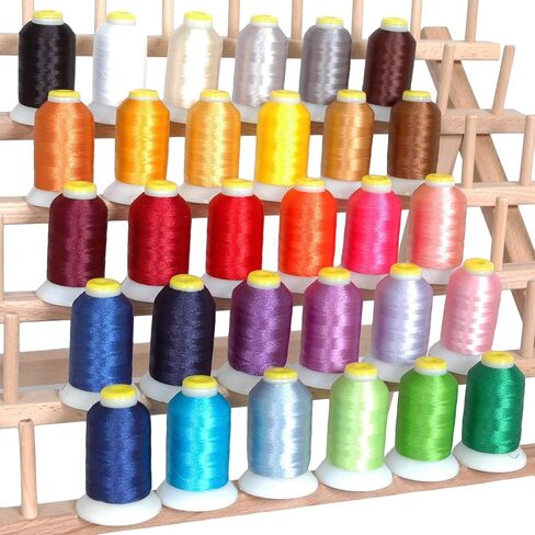 Threadart 66 Large Spool Cone Wood Thread Rack | Made of Hardwood, Sturdy, Freestanding or Wall Mount | For Sewing, Embroidery, Quilting, and Specialty Thread Storage in Saudi Arabia