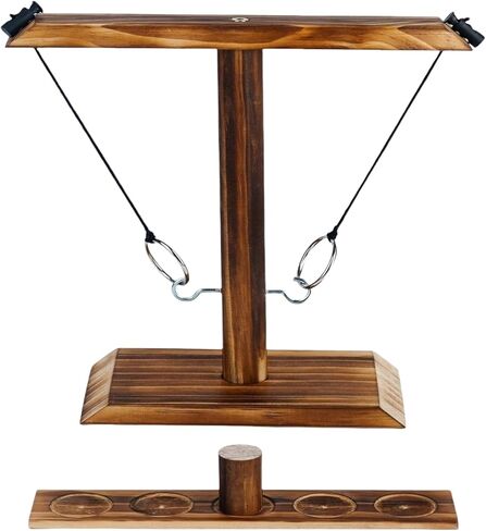 Ring Toss Game, Ring Throwing Game with Shot Put, Hook and Ring Throwing Game for Adults Kids, Fun Hook and Ring Game with Ladder in Kuwait