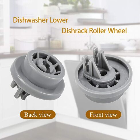 APPLIANCEMATES DD66-00023A Roller Lower Dish Rack for Samsung Dishwasher Dishrack Lower Wheels and Mounting Clip 4-Pack, Replacement Part PS4222532, AP4342187, 2002711 in Saudi Arabia