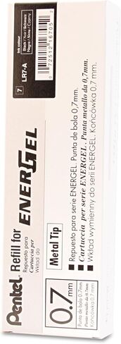 حبر إعادة تعبئة Pentel، لقلم جل EnerGel & Lancelot، (0.7 مم) طرف معدني، متوسط، حبر بنفسجي، عبوة من قطعتين (LR7BP2V) in Saudi Arabia
