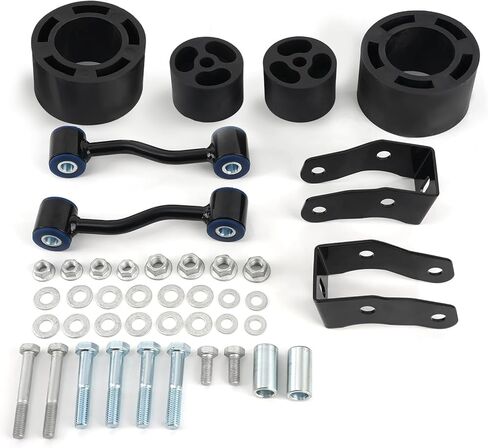 طقم تسوية maXpeedingrods 2.5 بوصة لسيارة Jeep Gladiator JT 2020-2022 4WD، Jeep Wrangler JL JLU 2018-2022، فاصل ملف رفع التعليق، دعامة نقل الصدمات، قضيب التأرجح in Kuwait