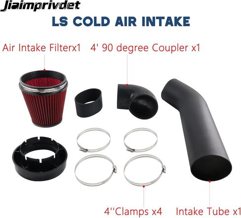 LS Cold Air Intake Kit Compatible with LSX LS1 LS2 4.8L 5.3L 5.7L 6.0L LS Swap Cold Air Intake System in Saudi Arabia