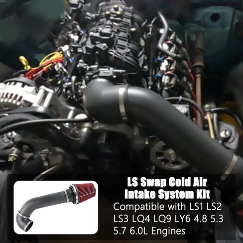 LS Cold Air Intake Kit Compatible with LSX LS1 LS2 4.8L 5.3L 5.7L 6.0L LS Swap Cold Air Intake System in Saudi Arabia