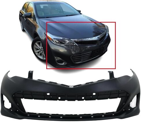FitParts Compatible With Front Bumper Cover 2013-2014 Toyota Avalon LE XLE Hybrid. New, Primed and Ready for Paint. With Fog Light Holes. W/o Parking Aid Sensor Holes. 5211907910 TO1000396 in Saudi Arabia