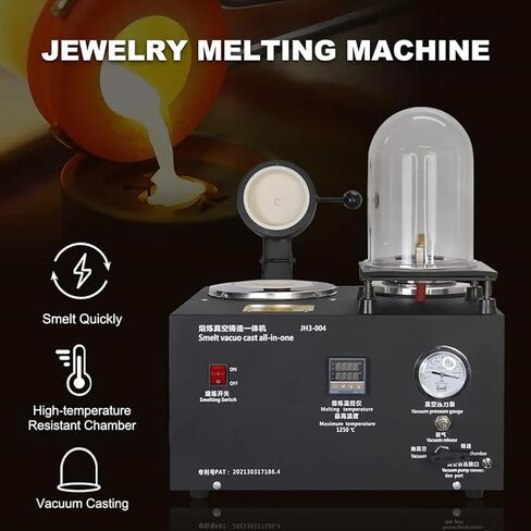 3-in-1 Casting Machine Vacuum and Melting Equipment,Vacuum Casting Machine, 2L Vacuum Investing Casting Investment Machine, Digital Display Up to 2100°f, Gold Melting Furnace in Saudi Arabia