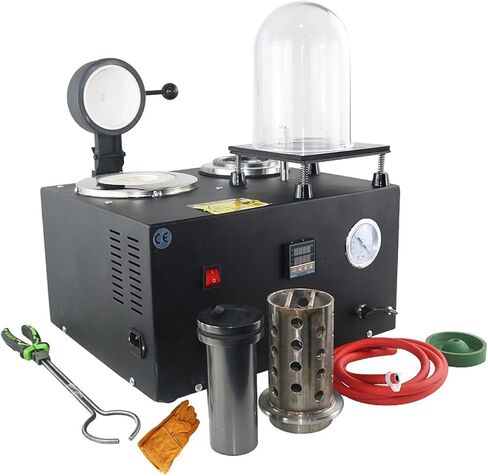 Vacuum Casting Machine,2KG Graphite Crucible,Gold Melting Furnace, Cast Casting Machine,Digital Display High Temperature Refining,for Melting Silver, Gold, Copper, Aluminum in Saudi Arabia