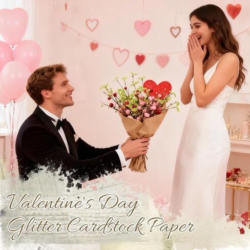 20 Sheets Green Glitter Cardstock 8.5 x 11 Inches, Heavyweight 250gsm Premium Sparkling Card Stock Paper for Card Making DIY Craft Party Decoration School Student Supplies (Green) in Kuwait